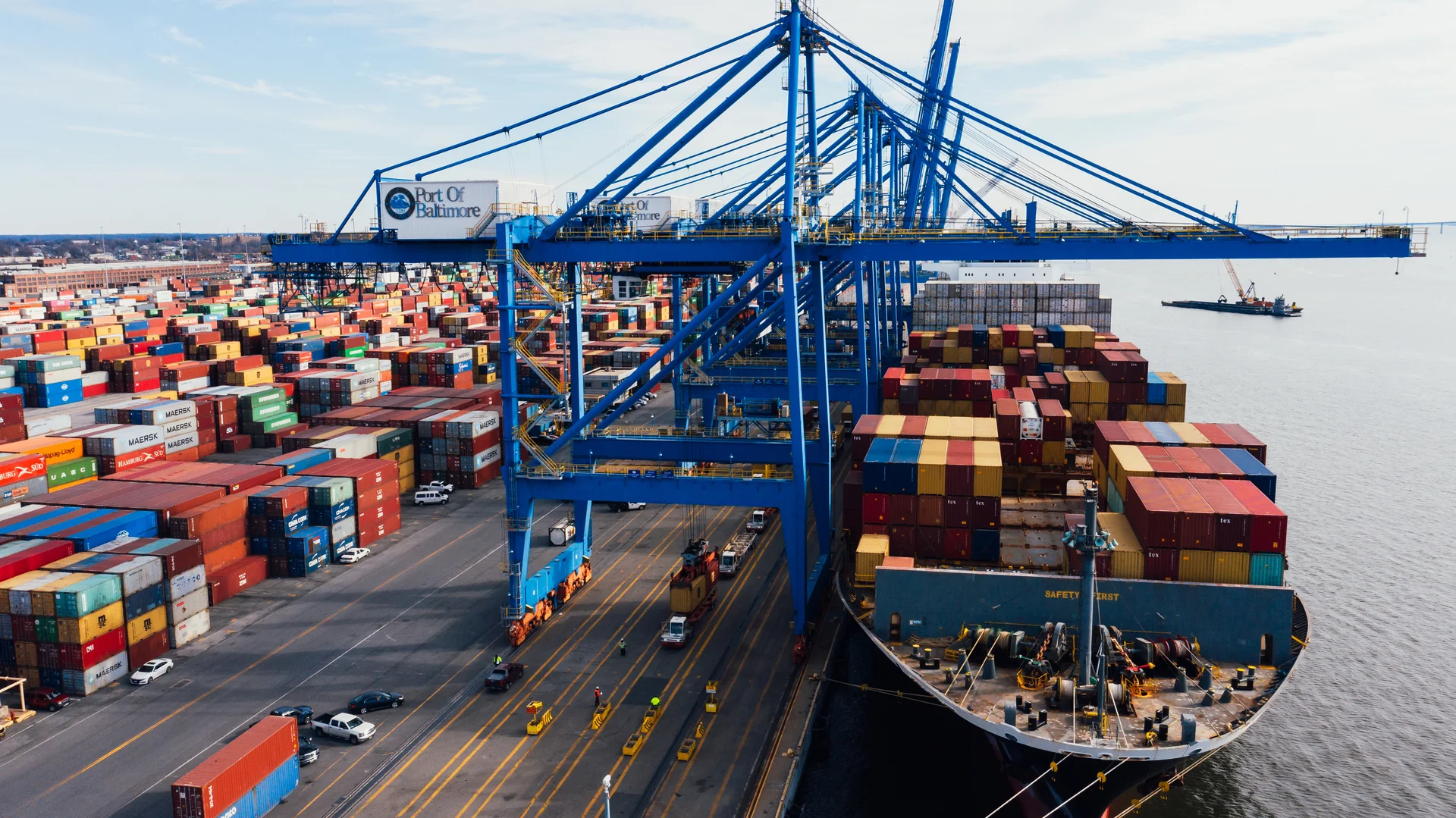 Home Cargo ship carrying agricultural commodities